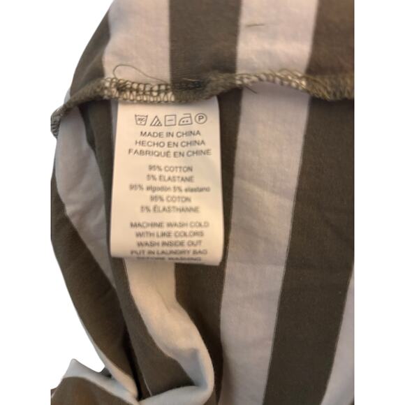 Michael Michael Kors Women’s Size 1X Olive Green Striped Cotton Blend Dress - Picture 6 of 6